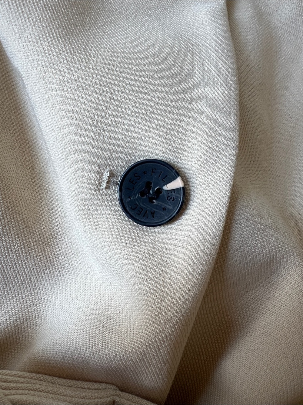 Cream Long Overcoat with Belt - Picture 8 of 14